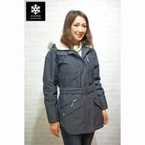 เช่าเสื้อกันหนาว columbia waterproof สกี เที่ยวต่างประเทศ สีเทา fur เช่าชุดกันหนาว omni heat