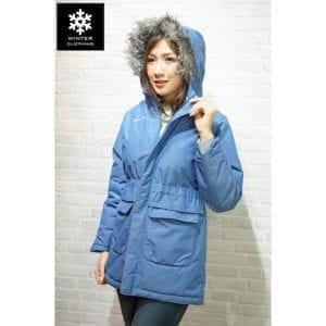เช่าเสื้อกันหนาว columbia waterproof สกี เที่ยวต่างประเทศ สีฟ้า fur เช่าชุดกันหนาว omni heat