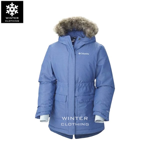 เช่าเสื้อกันหนาว columbia waterproof สกี เที่ยวต่างประเทศ สีฟ้า fur เช่าชุดกันหนาว omni heat