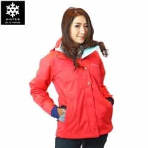 เช่าเสื้อกันหนาว columbia waterproof สกี เที่ยวต่างประเทศ สีแดง jacket เช่าชุดกันหนาว omni heat adventure