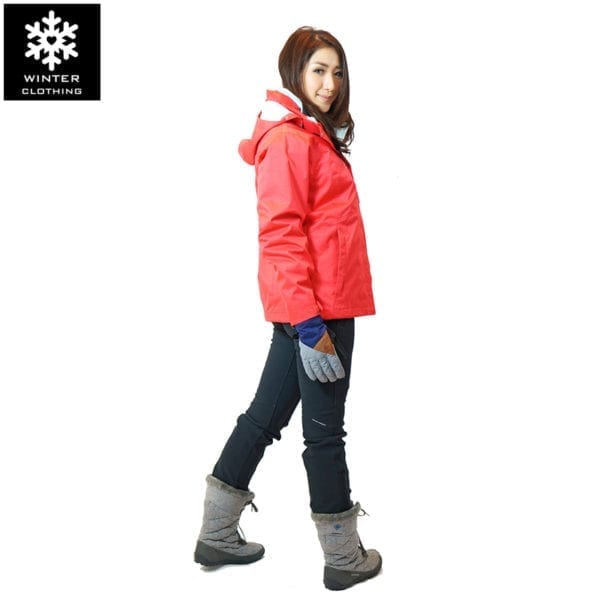 เช่าเสื้อกันหนาว columbia waterproof สกี เที่ยวต่างประเทศ สีแดง jacket เช่าชุดกันหนาว omni heat adventure