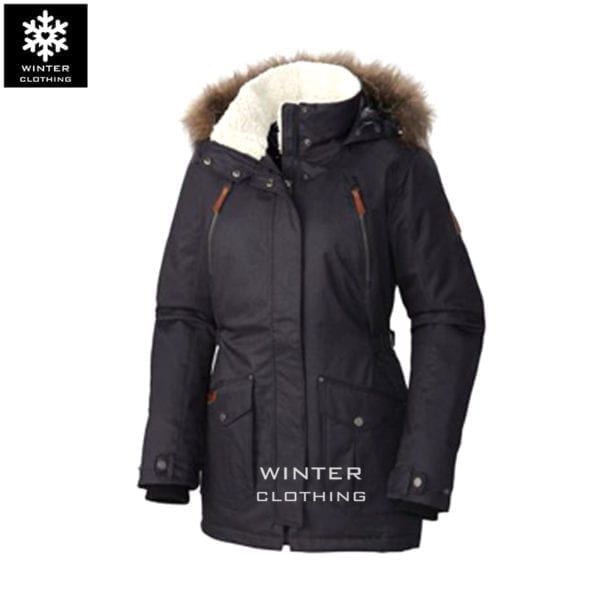 เช่าเสื้อกันหนาว columbia waterproof เฟอร์ เที่ยวต่างประเทศ สีดำ เสื้อโค๊ท เช่าชุดกันหนาว omni heat ขนเป็ด