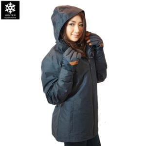 เช่าเสื้อกันหนาว Jacket Columbia สีดำ waterproof เช่าชุดกันหนาว เที่ยวต่างประเทศ