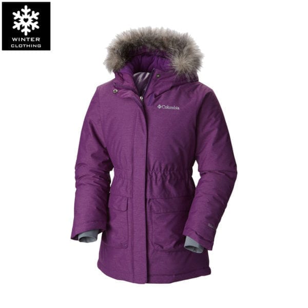 เช่าเสื้อกันหนาว columbia waterproof เฟอร์ เที่ยวต่างประเทศ สีม่วง เสื้อโค๊ท เช่าชุดกันหนาว omni heat