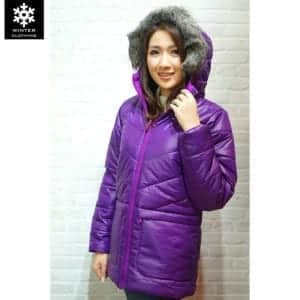 เช่าเสื้อกันหนาว columbia เฟอร์ เที่ยวต่างประเทศ สีม่วง เสื้อโค๊ท เช่าชุดกันหนาว omni heat