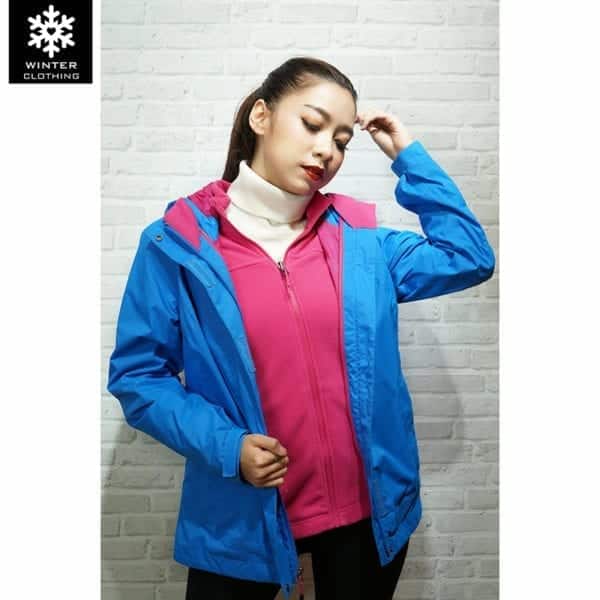 เช่าเสื้อกันหนาว Jacket North face สีน้ำเงิน fleece เช่าชุดกันหนาว เที่ยวต่างประเทศ