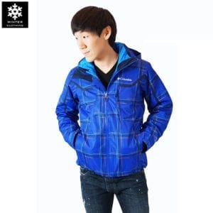 เช่าเสื้อกันหนาว Jacket columbia สีน้ำเงิน waterproof omni_heat เช่าชุดกันหนาว M