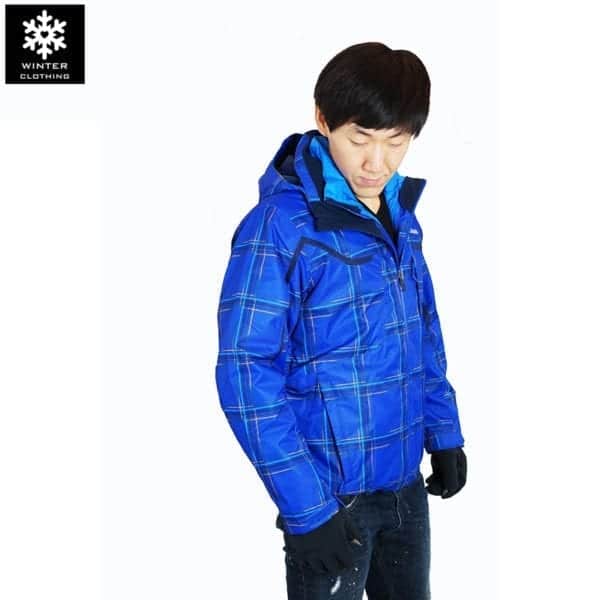 เช่าเสื้อกันหนาว Jacket columbia สีน้ำเงิน waterproof omni_heat เช่าชุดกันหนาว M