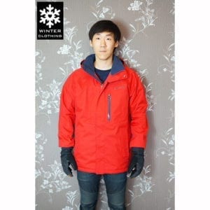 เช่าเสื้อกันหนาว Jacket columbia สีแดง waterproof omni_heat เช่าชุดกันหนาว ชุดสกี เที่ยวต่างประเทศ
