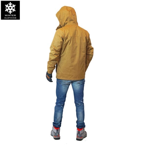 เช่าเสื้อกันหนาว Jacket columbia สีน้ำตาล waterproof omni_heat เช่าชุดกันหนาว เที่ยวต่างประเทศ