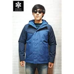 เช่าเสื้อกันหนาว Jacket northface สีน้ำเงิน waterproof เช่าชุดกันหนาว เที่ยวต่างประเทศ