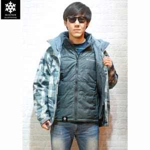 เช่าเสื้อกันหนาว Jacket columbia สีขาว waterproof omni_heat เช่าชุดกันหนาว เที่ยวต่างประเทศ