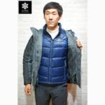 เช่าเสื้อกันหนาว Jacket Columbia สีเทา ขนเป็ด waterproof เช่าชุดกันหนาว เที่ยวต่างประเทศ