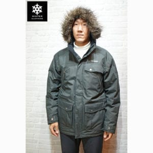 เช่าเสื้อกันหนาว Coat Columbia สีดำ ขนเป็ด waterproof เช่าชุดกันหนาว เที่ยวต่างประเทศ