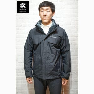เช่าเสื้อกันหนาว Jacket Columbia สีดำ waterproof เช่าชุดกันหนาว เที่ยวต่างประเทศ omni heat 2layer