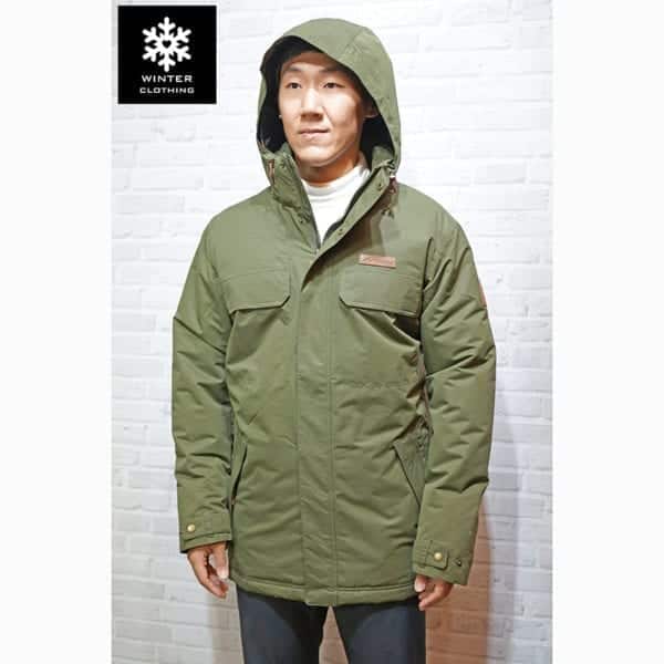 ช่าเสื้อกันหนาว Jacket columbia สีเขียว waterproof omni_heat เช่าชุดกันหนาว เที่ยวต่างประเทศ ชุดสกี