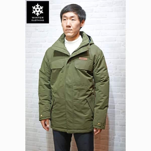 ช่าเสื้อกันหนาว Jacket columbia สีเขียว waterproof omni_heat เช่าชุดกันหนาว เที่ยวต่างประเทศ ชุดสกี
