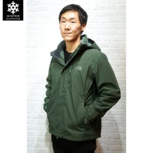 เช่าเสื้อกันหนาว Jacket North Face สีเขียว wool waterproof เช่าชุดกันหนาว เที่ยวต่างประเทศ