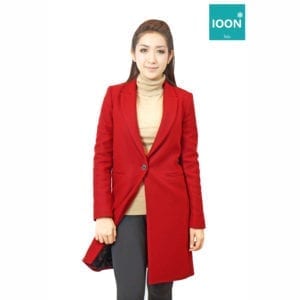 เช่าเสื้อกันหนาว zara เสื้อโค้ท เที่ยวต่างประเทศ สีแดง wool เช่าชุดกันหนาว fashion