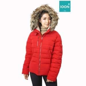 Jacket Esprit สีแดง เช่าเสื้อกันหนาว เช่าชุดกันหนาว เสื้อขนเป็ด Fashion เที่ยวต่างประเทศ