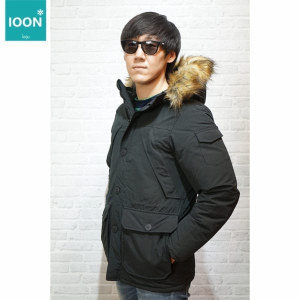 เช่าเสื้อกันหนาว esprit jacket เที่ยวต่างประเทศ สีดำ ขนเป็ด เช่าชุดกันหนาว fashion อุณหภูมิติดลบ