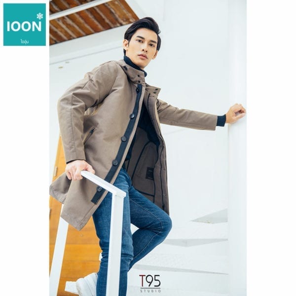 เช่าเสื้อกันหนาว zara เสื้อโค้ท Trench_coat เที่ยวต่างประเทศ สีเทา เช่าชุดกันหนาว fashion