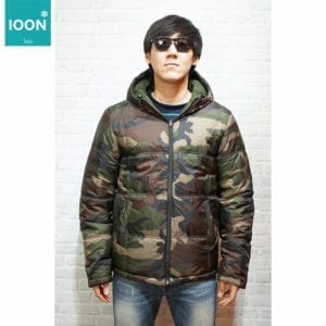 เช่าเสื้อกันหนาว esprit jacket เที่ยวต่างประเทศ สีเขียว ลายทหาร เช่าชุดกันหนาว fashion เสื้อขนเป็ด