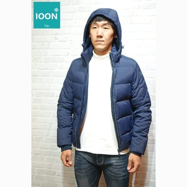 เช่าเสื้อกันหนาว bossini jacket เที่ยวต่างประเทศ สีน้ำเงิน เช่าชุดกันหนาว fashion