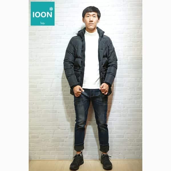 เช่าเสื้อกันหนาว ฺbossini เที่ยวต่างประเทศ สีดำ ขนเป็ด เช่าชุดกันหนาว fashion อุณหภูมิติดลบ