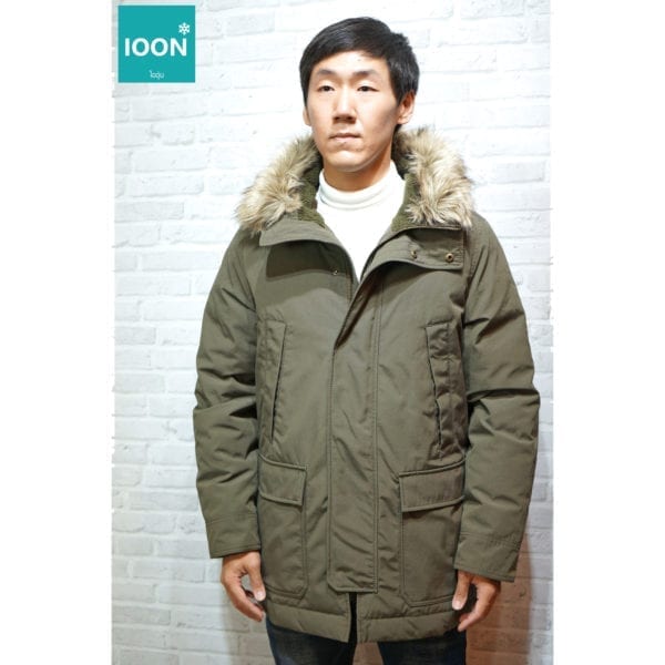 เช่าเสื้อกันหนาว Gap Coat เที่ยวต่างประเทศ สีเขียว เช่าชุดกันหนาว fashion