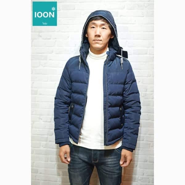 เช่าเสื้อกันหนาว bossini jacket เที่ยวต่างประเทศ สีน้ำเงิน เช่าชุดกันหนาว fashion