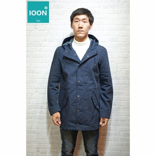 เช่าเสื้อกันหนาว esprit เสื้อโค้ท Trench_coat เที่ยวต่างประเทศ สีน้ำเงิน เช่าชุดกันหนาว fashion