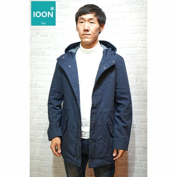 เช่าเสื้อกันหนาว esprit เสื้อโค้ท Trench_coat เที่ยวต่างประเทศ สีน้ำเงิน เช่าชุดกันหนาว fashion