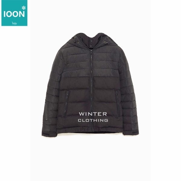 เช่าเสื้อกันหนาว zara jacket เที่ยวต่างประเทศ สีดำ polyester เช่าชุดกันหนาว fashion