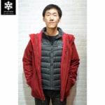 เช่าเสื้อกันหนาว Jacket Columbia สีแดง ขนเป็ด waterproof เช่าชุดกันหนาว เที่ยวต่างประเทศ