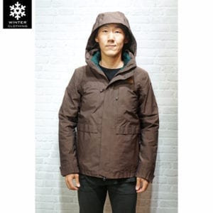เช่าเสื้อกันหนาว Jacket North face สีน้ำตาล ขนห่าน waterproof เช่าชุดกันหนาว เที่ยวต่างประเทศ