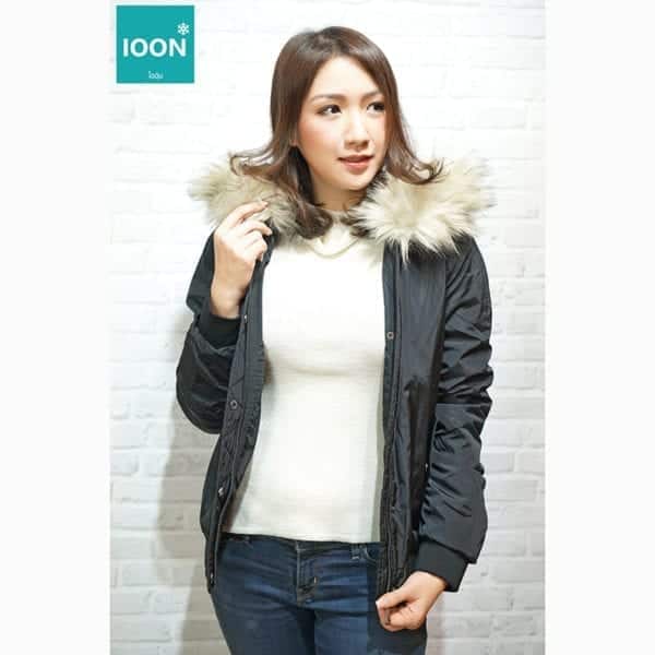 Bossini Jacket สีดำ เช่าเสื้อกันหนาว เช่าชุดกันหนาว Fashion เที่ยวต่างประเทศ