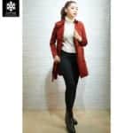 เช่าเสื้อกันหนาว ounhuan เสื้อโค้ท trench coat เที่ยวต่างประเทศ สีน้ำตาลเช่าชุดกันหนาว fashion