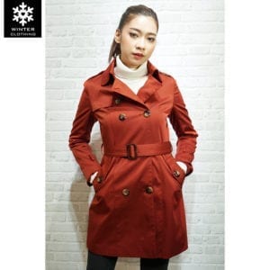 เช่าเสื้อกันหนาว ounhuan เสื้อโค้ท trench coat เที่ยวต่างประเทศ สีน้ำตาลเช่าชุดกันหนาว fashion