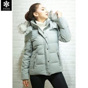 Coat Esprit สีฟ้า เช่าเสื้อกันหนาว เช่าชุดกันหนาว เสื้อขนเป็ด Fashion เที่ยวต่างประเทศ