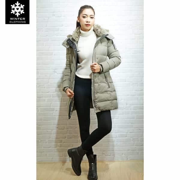 Coat Esprit สีเทา เช่าเสื้อกันหนาว เช่าชุดกันหนาว เสื้อขนเป็ด Fashion เที่ยวต่างประเทศ