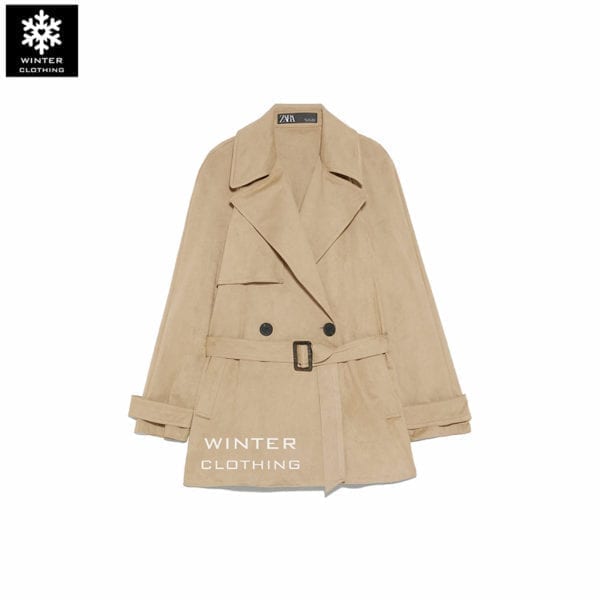 Trench Coat zara หนังกลับ สีครีม เช่าเสื้อกันหนาว เช่าชุดกันหนาว Fashion เที่ยวต่างประเทศ