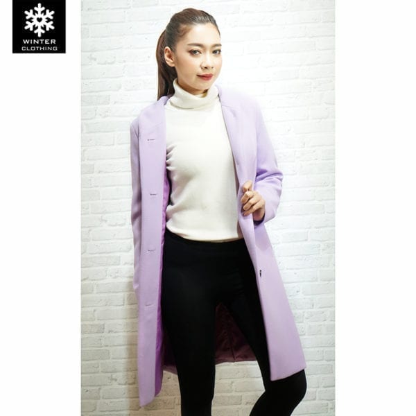 Coat Esprit สีม่วง เช่าเสื้อกันหนาว เช่าชุดกันหนาว wool Fashion เที่ยวต่างประเทศ