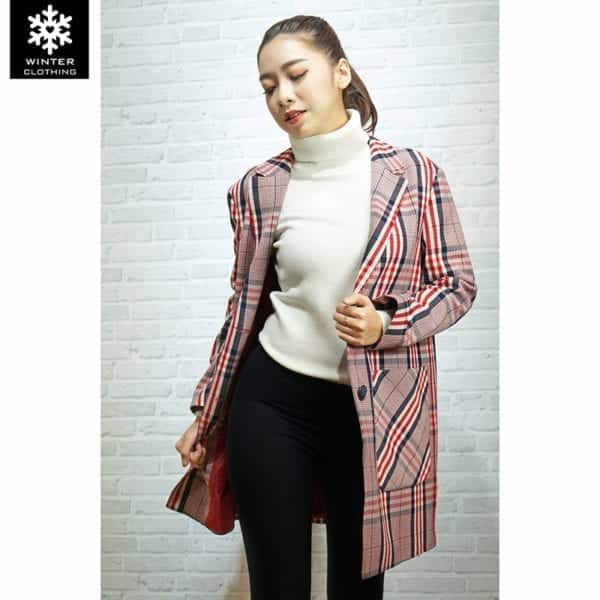 Coat Esprit สีแดง scott เช่าเสื้อกันหนาว เช่าชุดกันหนาว wool Fashion เที่ยวต่างประเทศ