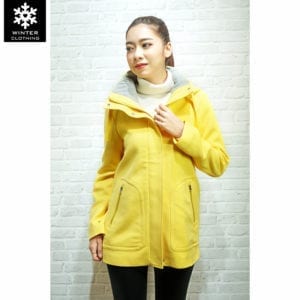 Coat Esprit สีเหลือง เช่าเสื้อกันหนาว เช่าชุดกันหนาว wool Fashion เที่ยวต่างประเทศ