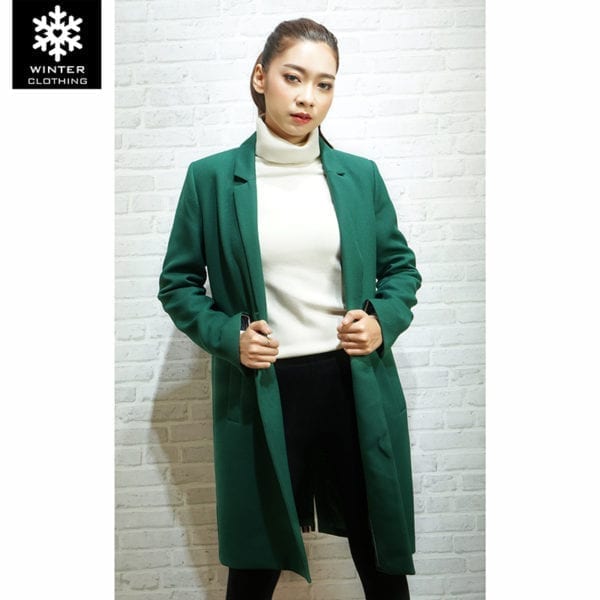 Coat Esprit สีเขียว เช่าเสื้อกันหนาว เช่าชุดกันหนาว wool Fashion เที่ยวต่างประเทศ