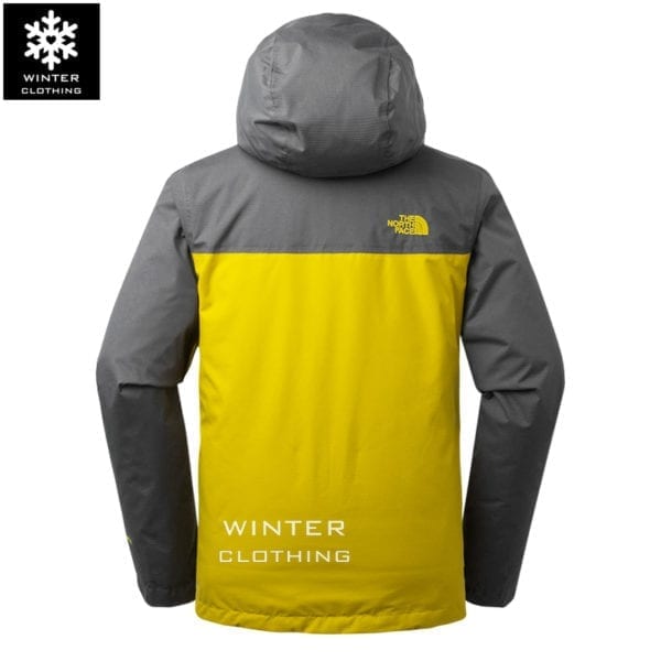 เช่าเสื้อกันหนาว Jacket northface สีเหลือง waterproof เช่าชุดกันหนาว เที่ยวต่างประเทศ