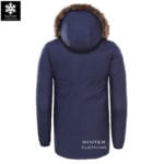 เช่าเสื้อกันหนาว Jacket north face น้ำเงิน waterproof เช่าชุดกันหนาว เที่ยวต่างประเทศ