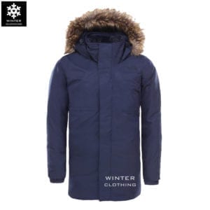 เช่าเสื้อกันหนาว Jacket north face น้ำเงิน waterproof เช่าชุดกันหนาว เที่ยวต่างประเทศ