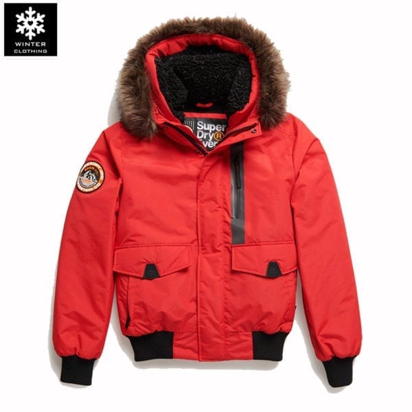 เช่าเสื้อกันหนาว เที่ยวต่างประเทศ Superdry Fur columbia north face สกี เช่าชุดกันหนาว สีแดง